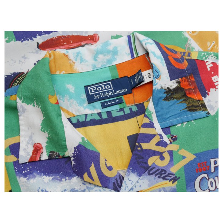POLO RALPH LAUREN CLASSIC FIT KAYAK PRINT CAMP SHIRT