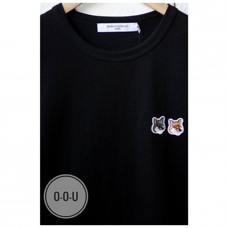 MAISON KITSUNE TEE-SHIRT DOUBLE FOX HEAD PATCH