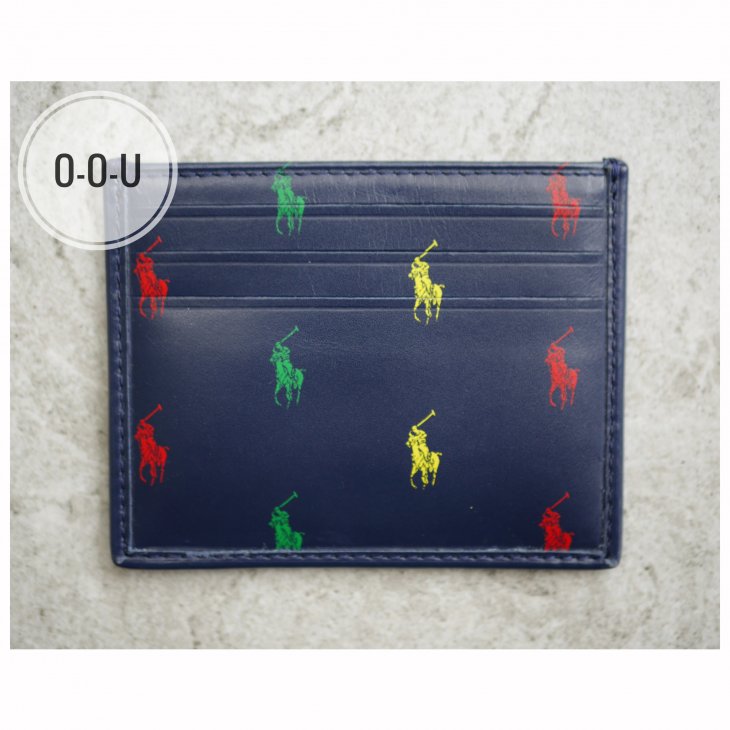 POLO RALPH LAUREN SIGNATURE PONY LEATHER CARD CASE