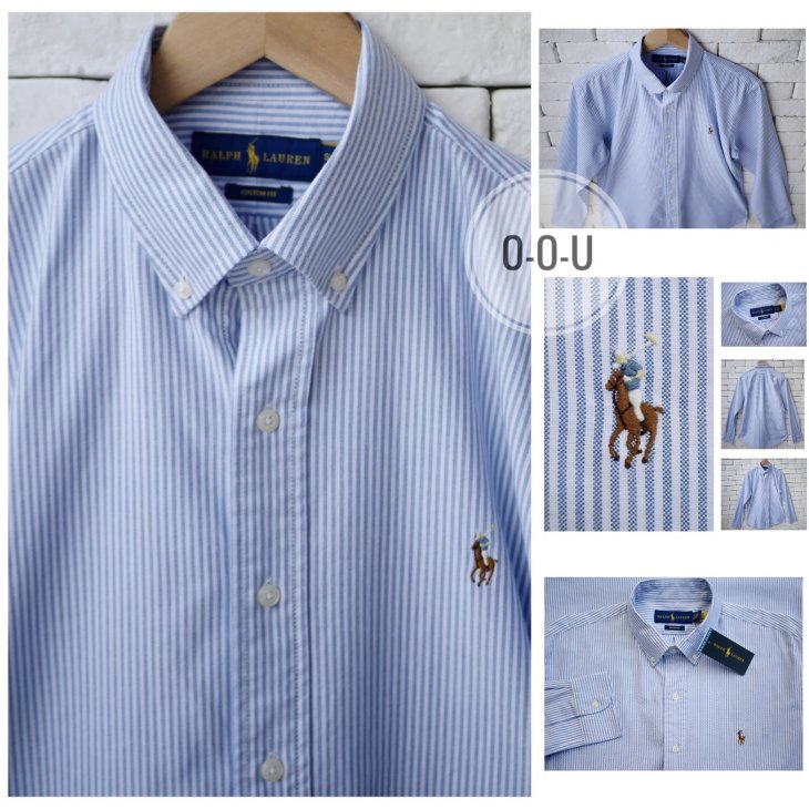 POLO RALPH LAUREN CUSTOM FIT STRIPED OXFORD SHIRT