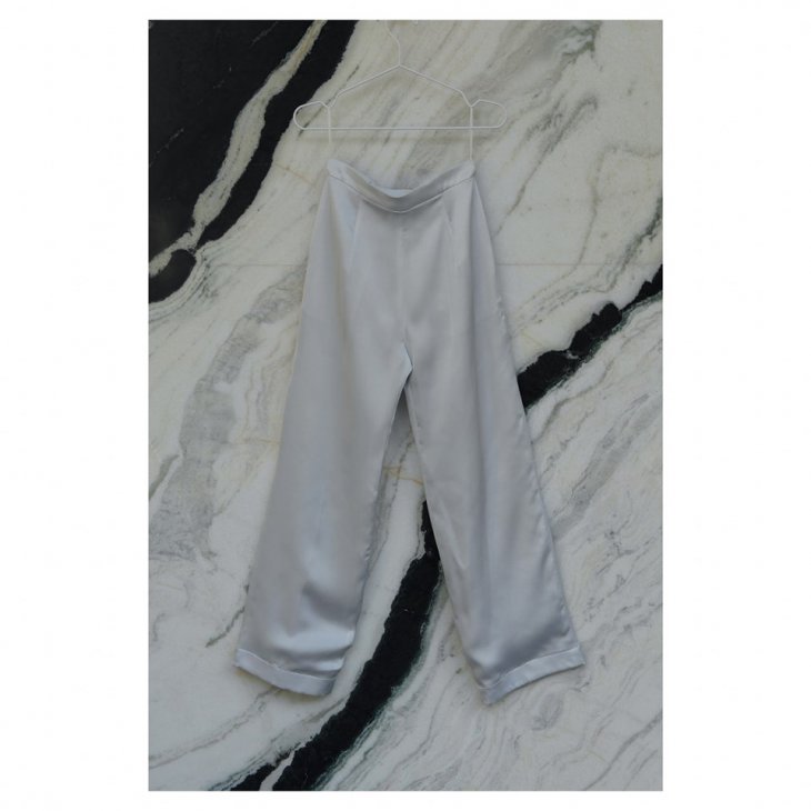 SAINT STRAIGHT SATIN TROUSERS