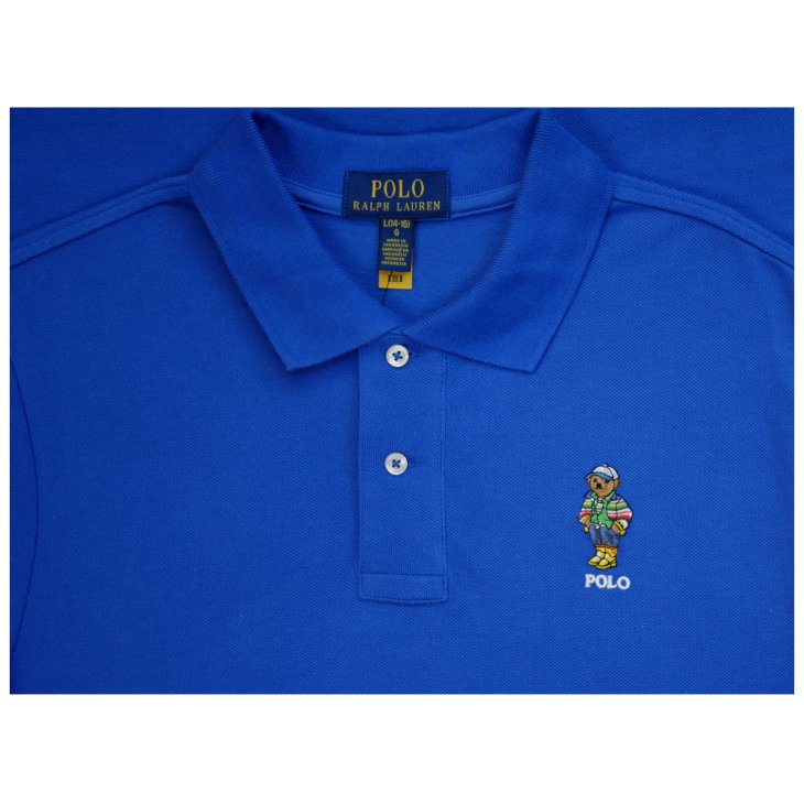 POLO RALPH LAUREN BOYS POLO BEAR COTTON MESH POLO SHIRT