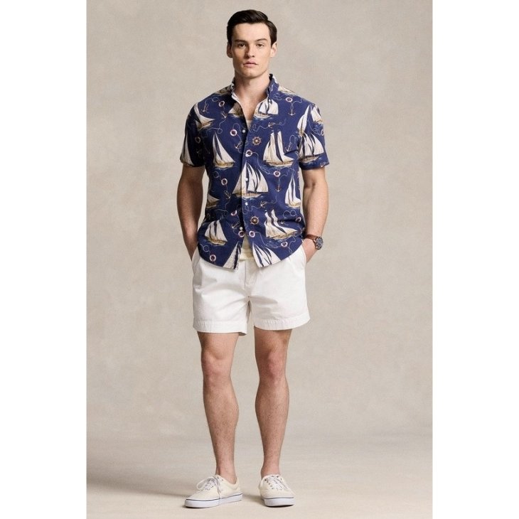 POLO RALPH LAUREN CLASSIC FIT NAUTICAL OXFORD SHIRT