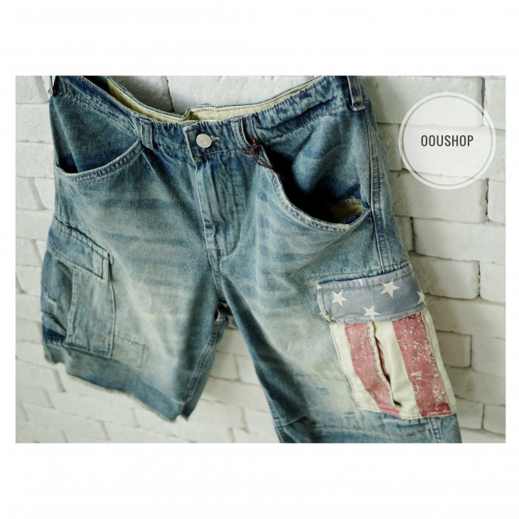 BEN STEVEN USA HEAVY INDUSTRY DENIM SHORTS
