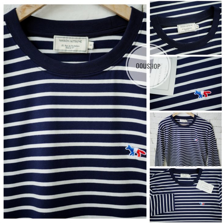 MAISON KITSUNE TRICOLOR FOX PATCH CLASSIC MARIN TEE-SHIRT