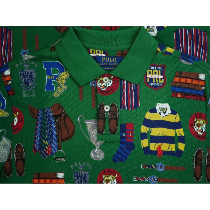 POLO RALPH LAUREN CLASSIC FIT GRAPHIC MESH POLO SHIRT