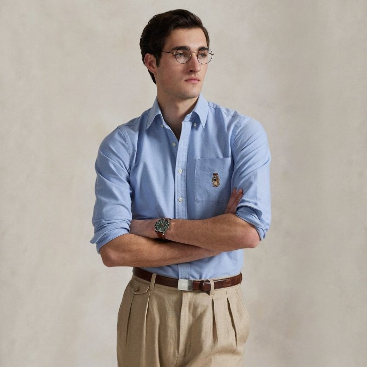 POLO RALPH LAUREN CLASSIC FIT POLO BEAR OXFORD SHIRT