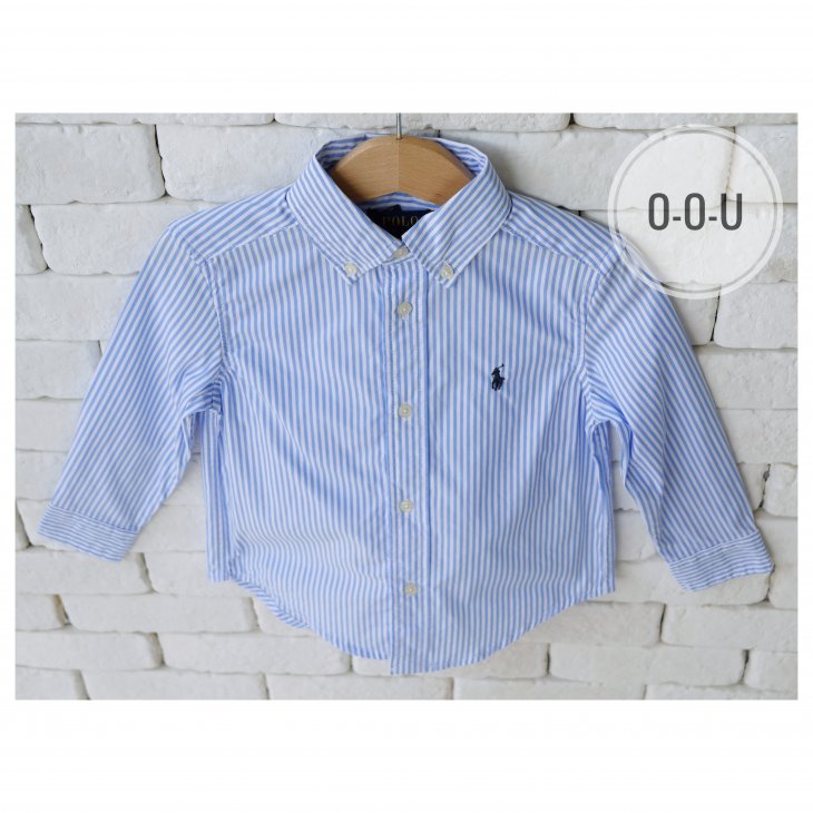 POLO RALPH LAUREN KIDS STRIPED COTTON POPLIN SHIRT