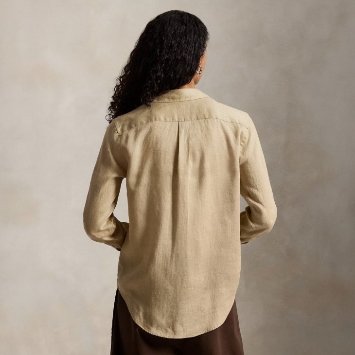 POLO RALPH LAUREN WOMEN CLASSIC FIT LINEN SHIRT