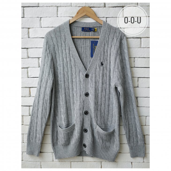 POLO RALPH LAUREN CABLE-KNIT COTTON CARDIGAN
