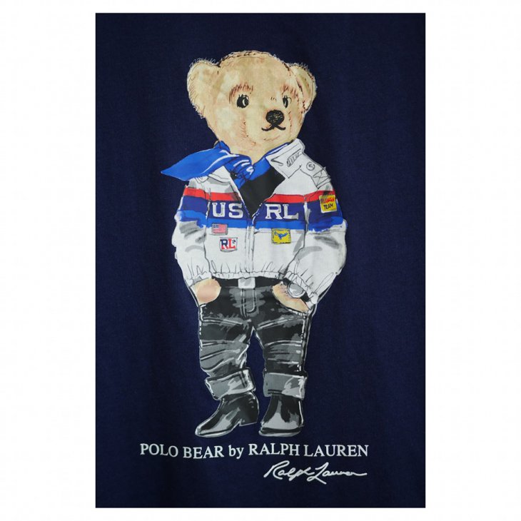 POLO RALPH LAUREN RACING BEAR BOYS COTTON TEE