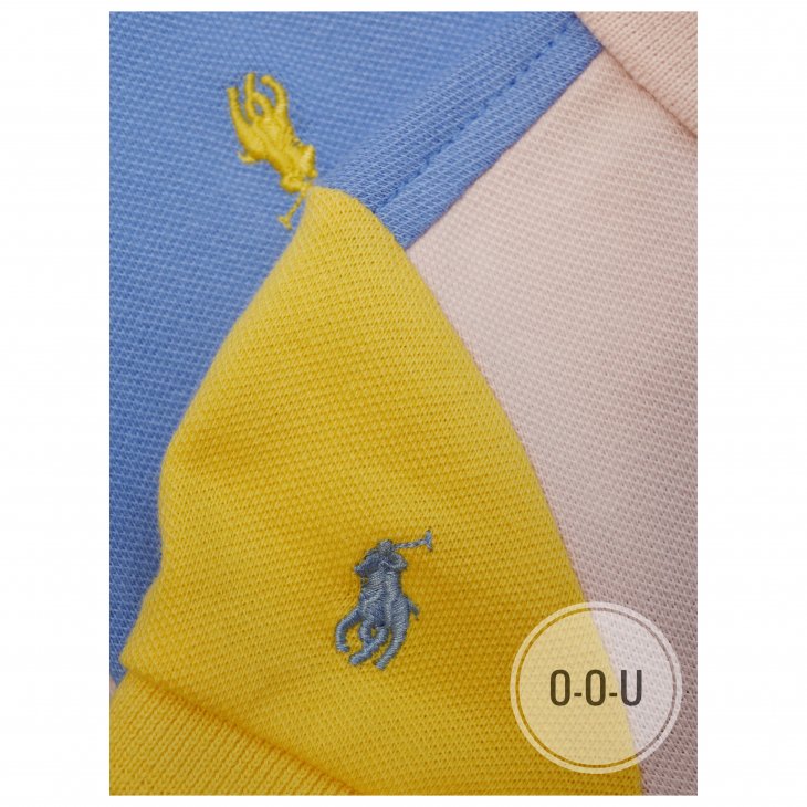 POLO RALPH LAUREN KIDS COLOR-BLOCKED PIQUE POLO DRESS