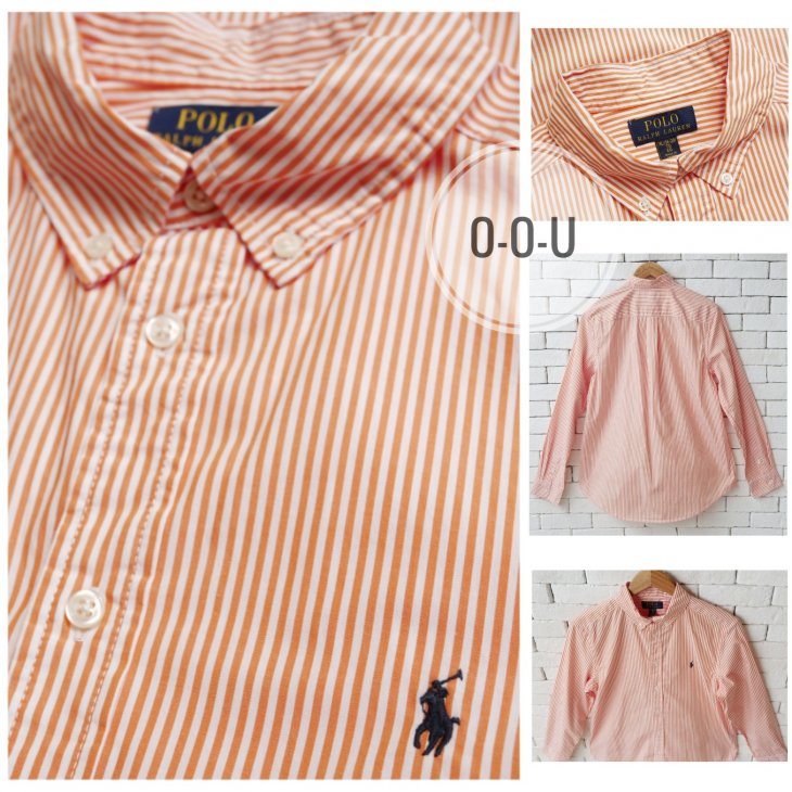 POLO RALPH LAUREN BOYS STRIPED COTTON POPLIN SHIRT