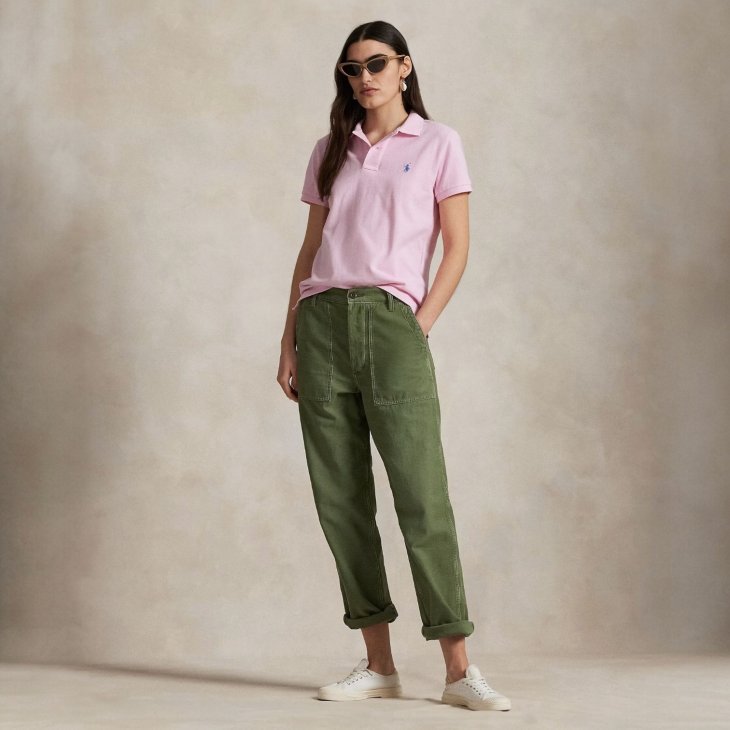 POLO RALPH LAUREN WOMEN CLASSIC FIT MESH POLO SHIRT