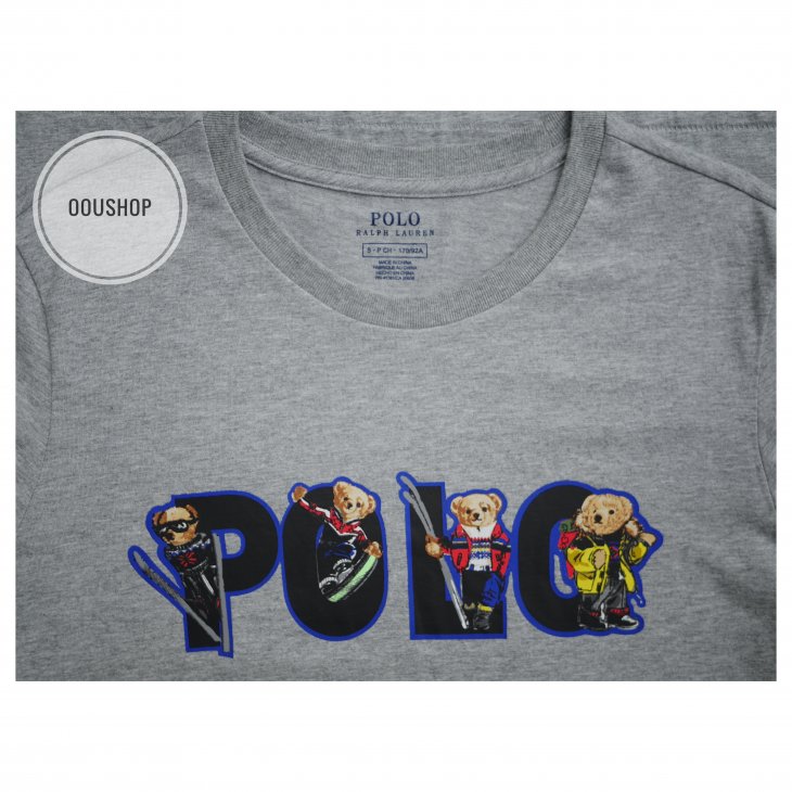 POLO RALPH LAUREN SKI BEAR LOGO COTTON JERSEY TEE