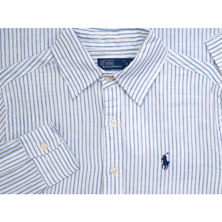 POLO RALPH LAUREN WOMEN RELAXED STRIPED LINEN SHIRT