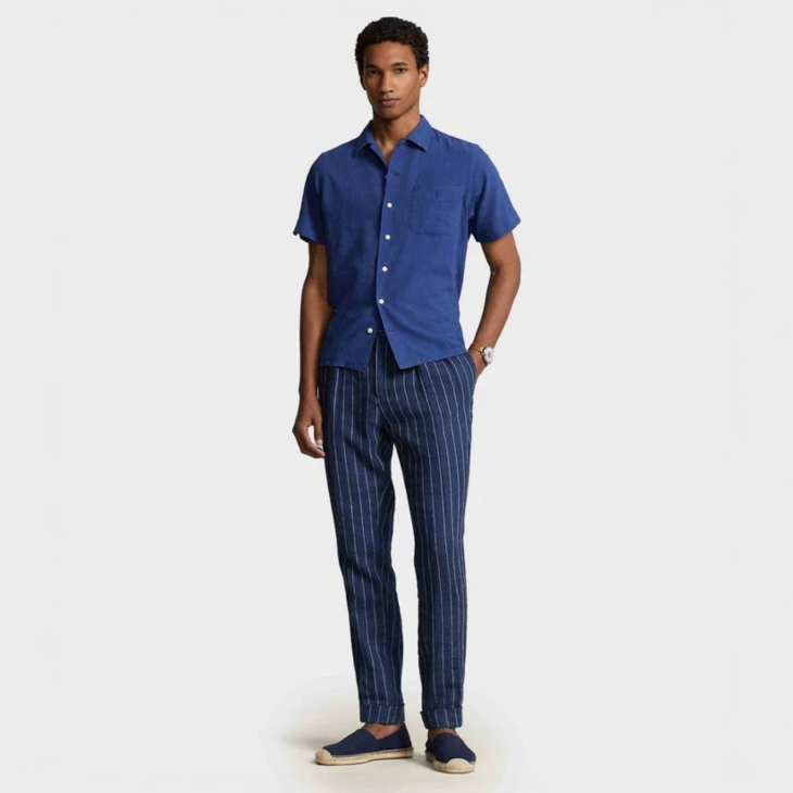 POLO RALPH LAUREN CLASSIC FIT LINEN-COTTON CAMP SHIRT