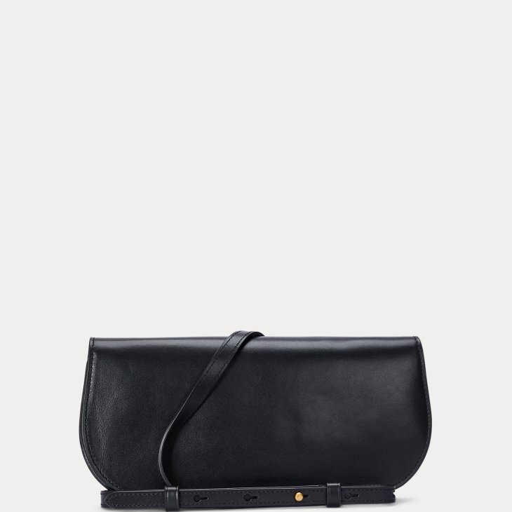 POLO RALPH LAUREN POLO ID LEATHER MEDIUM  CLUTCH BAG