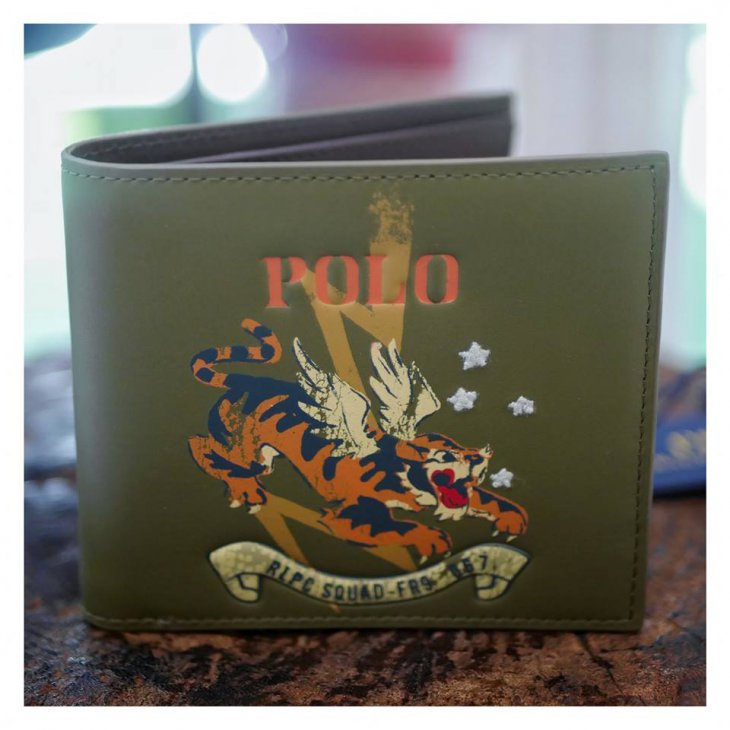 POLO RALPH LAUREN PRINT LEATHER BILLFOLD