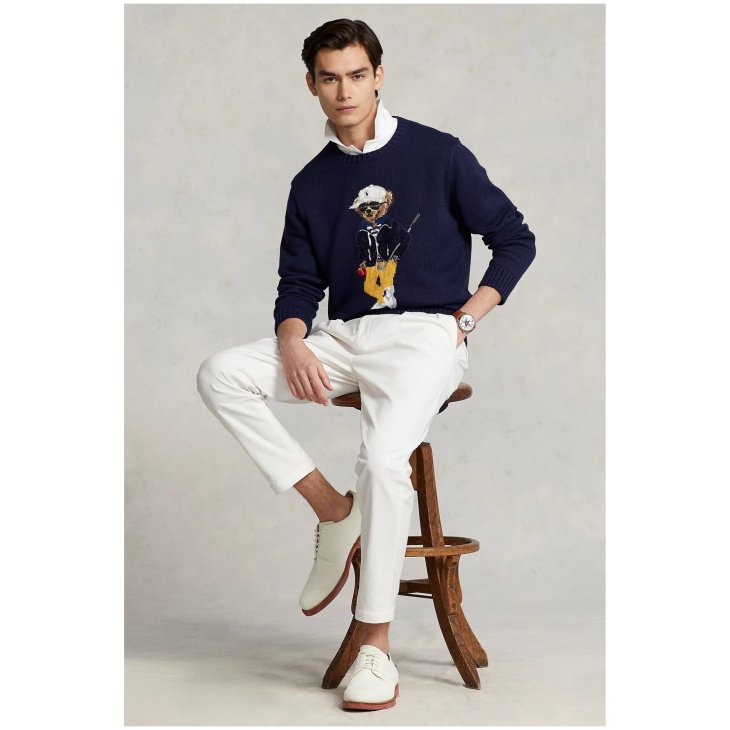 POLO RALPH LAUREN POLO BEAR COTTON-BLEND SWEATER