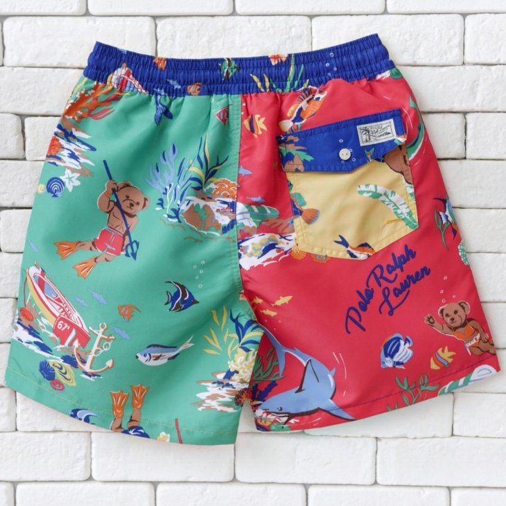 POLO RALPH LAUREN 14.6-CM TRAVELLER BEAR SWIMMING TRUNK