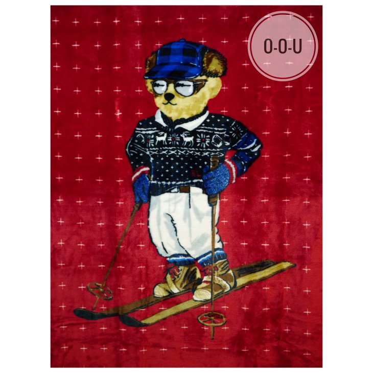 POLO RALPH LAUREN SKI BEAR THROW BLANKET