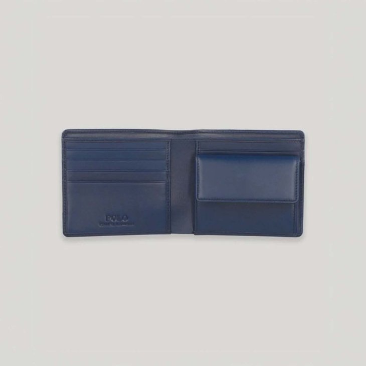 POLO RALPH LAUREN MULTICOLOR LOGO LEATHER WALLET