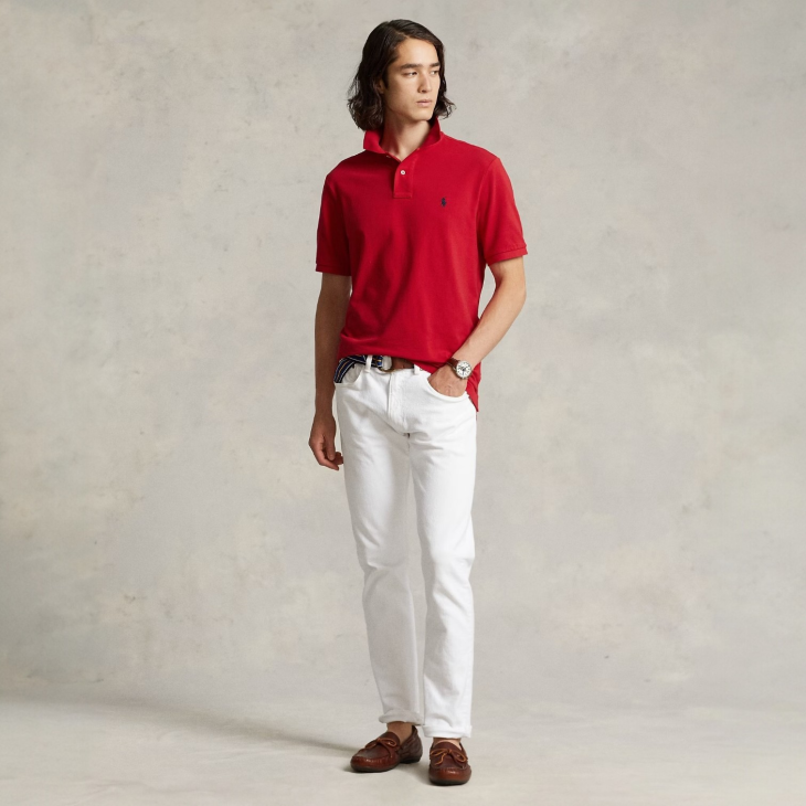 POLO RALPH LAUREN THE EARTH CUSTOM SLIM FIT POLO SHIRT