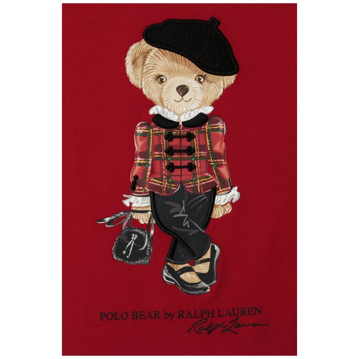 POLO RALPH LAUREN KIDS POLO BEAR COTTON JERSEY T-SHIRT