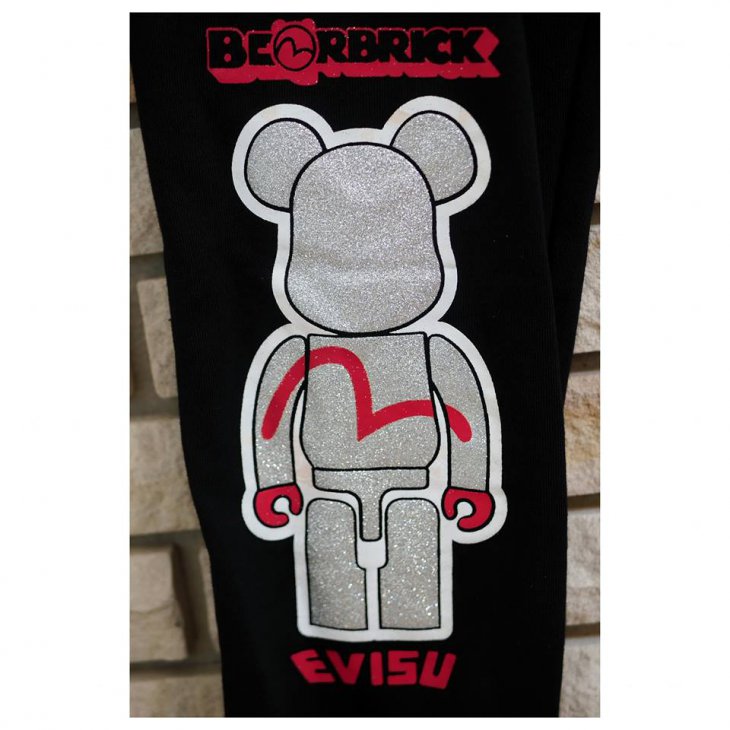 EVISU X BE@RBRICK GLITTERING TOY BEAR MODEL SWEATPANTS