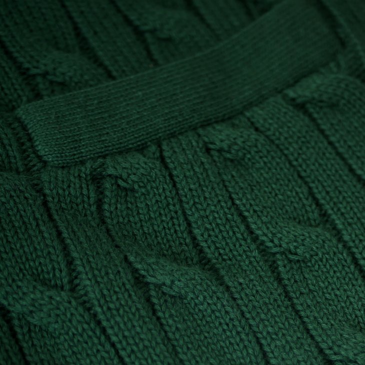 POLO RALPH LAUREN KIDS CABLE-KNIT COTTON V-NECK CARDIGAN