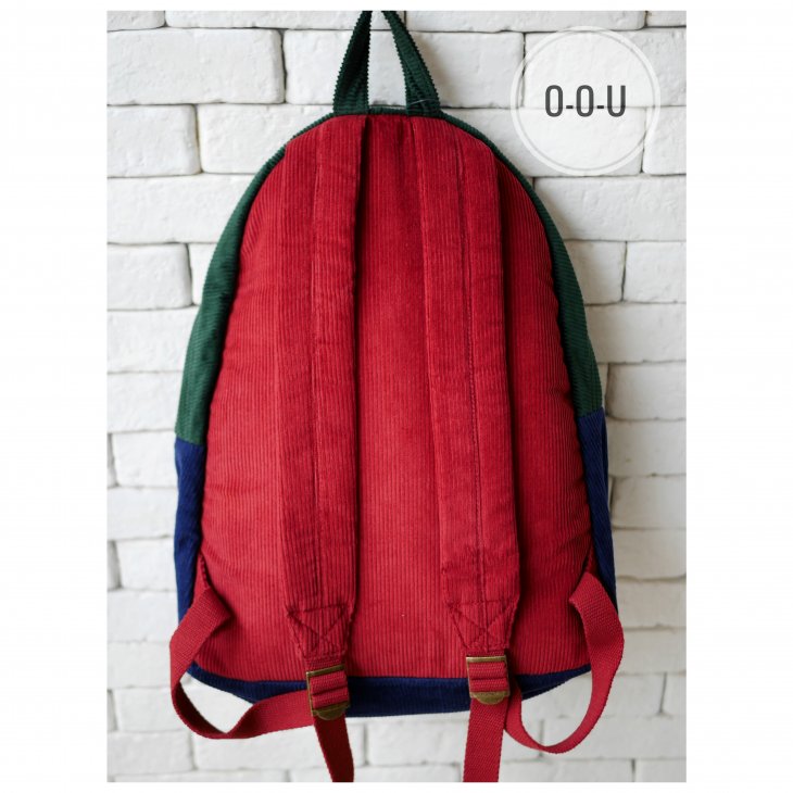 POLO RALPH LAUREN COLOR BLOCKED CORDUROY BACKPACK