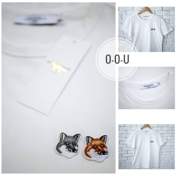MAISON KITSUNE TEE-SHIRT DOUBLE FOX HEAD PATCH