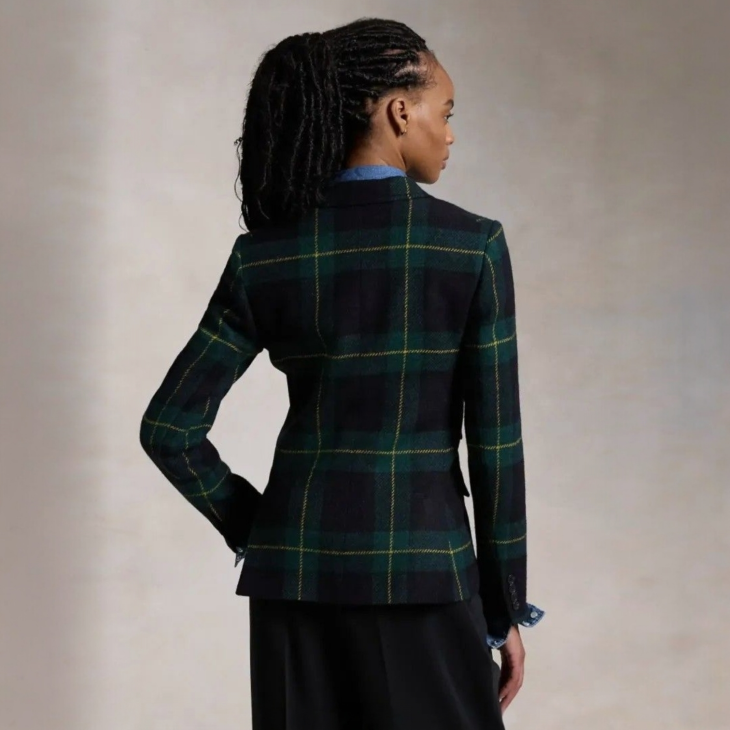 POLO RALPH LAUREN PLAID WOOL TWILL BLAZER