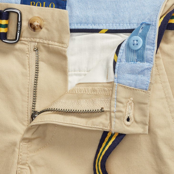 POLO RALPH LAUREN KIDS BEDFORD SKINNY FIT FLEX ABRASION SHORT