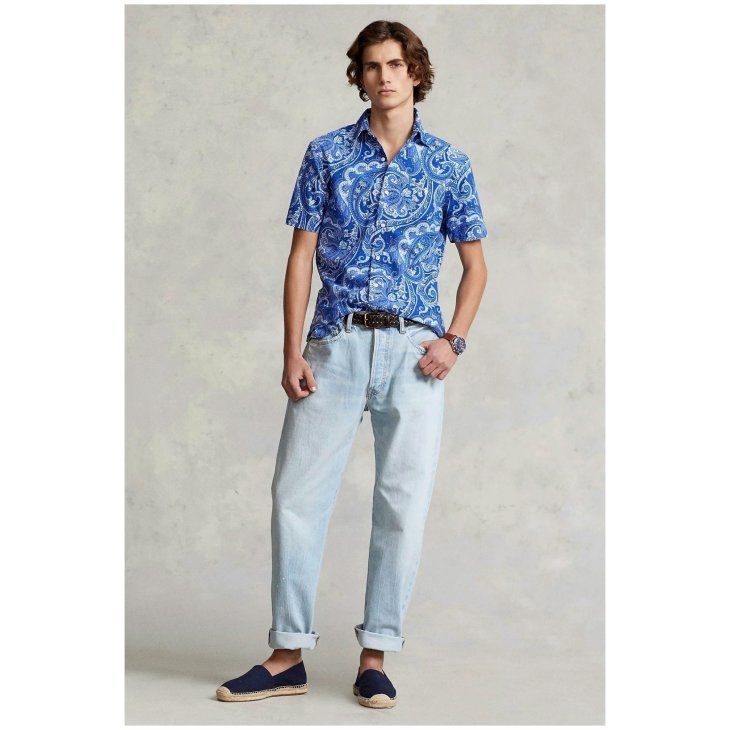 POLO RALPH LAUREN CUSTOM FIT PAISLEY OXFORD SHIRT
