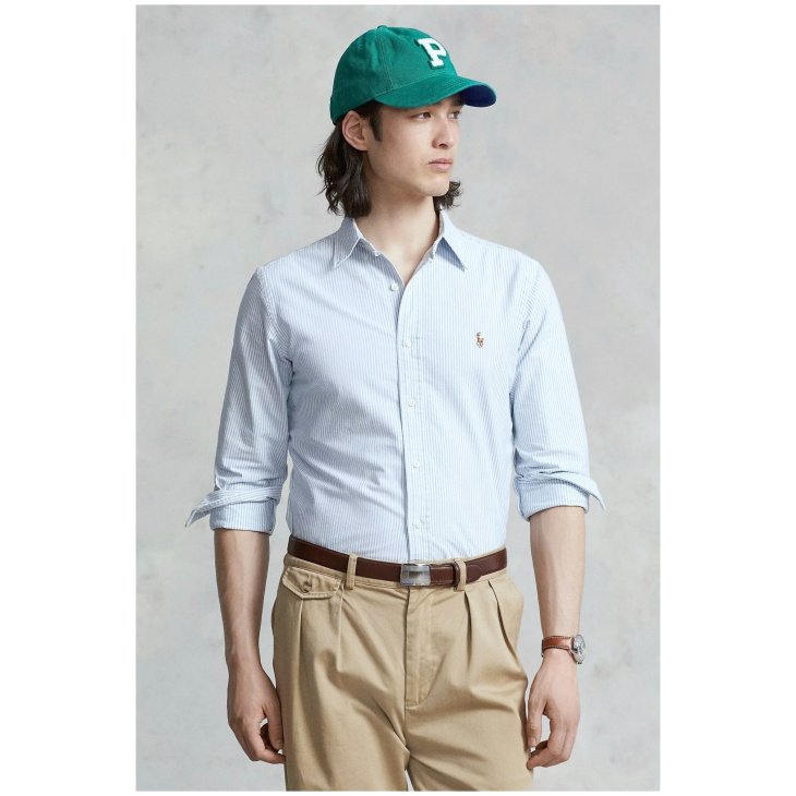 POLO RALPH LAUREN CUSTOM FIT STRIPED OXFORD SHIRT