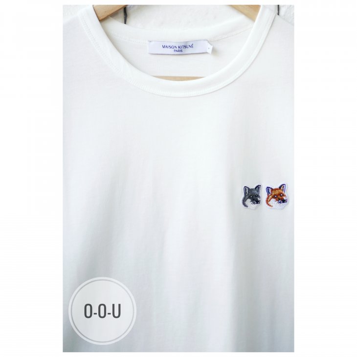 MAISON KITSUNE TEE-SHIRT DOUBLE FOX HEAD PATCH