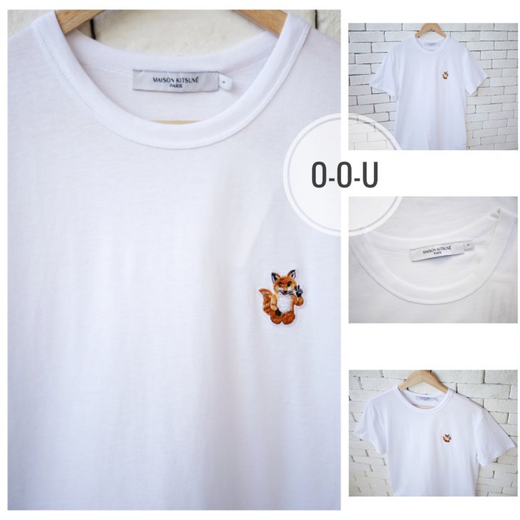 MAISON KITSUNÉ ALL RIGHT FOX PATCH CLASSIC TEE-SHIRT