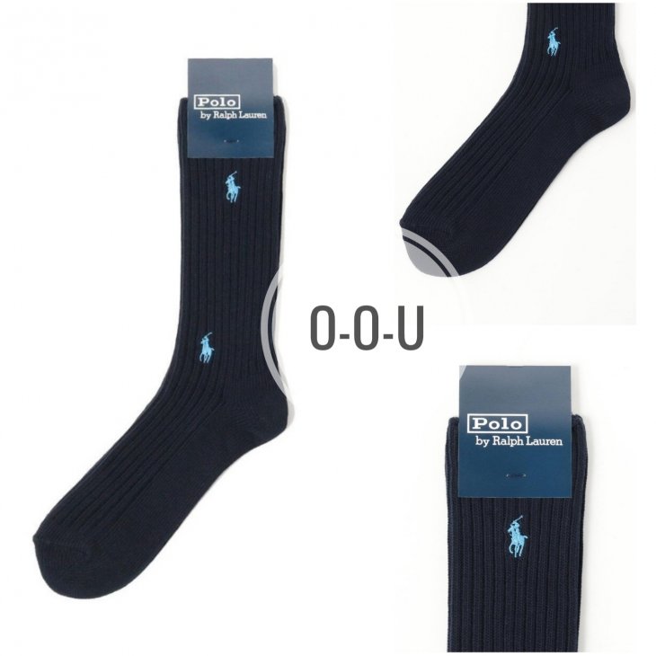 POLO RALPH LAUREN X BEAMS DOUBLE PONY RIB SOX