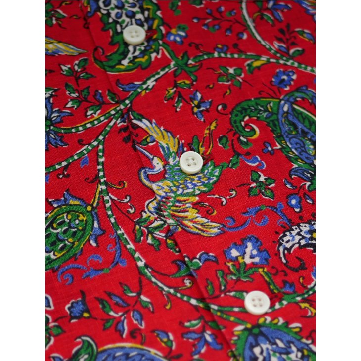 POLO RALPH LAUREN CLASSIC FIT PAISLEY LINEN CAMP SHIRT