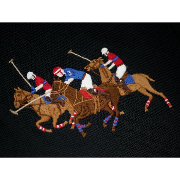 POLO RALPH LAUREN CUSTOM SLIM FIT TRIPLE PONY POLO SHIRT