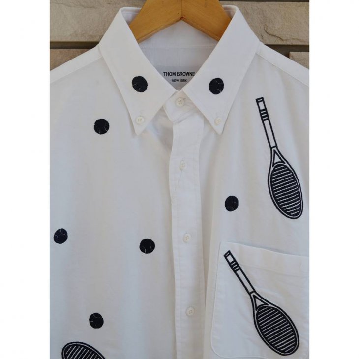 TENNIS RACKET EMBROIDERED OXFORD SHIRT