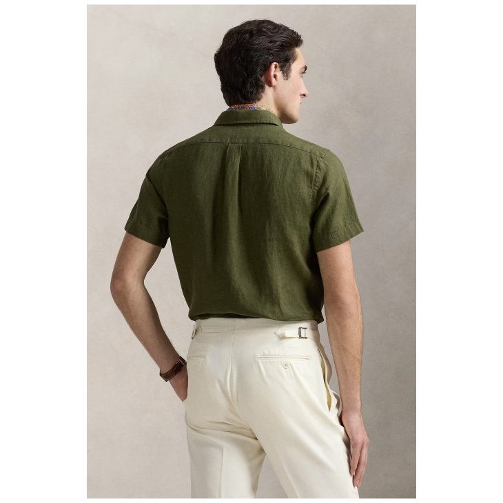 POLO RALPH LAUREN CUSTOM SLIM FIT LINEN SHIRT