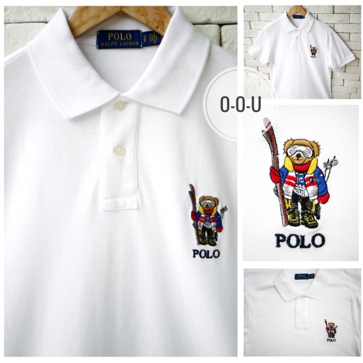 POLO RALPH LAUREN CUSTOM SILM FIT SKI BEAR POLO SHIRT