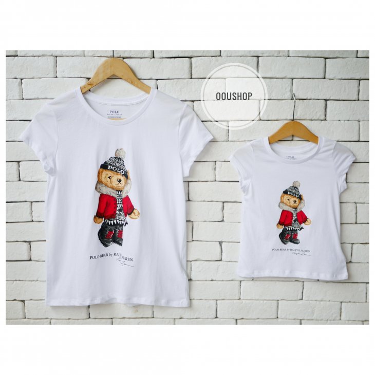POLO RALPH LAUREN POLO BEAR GIRLS COTTON JERSEY TEE