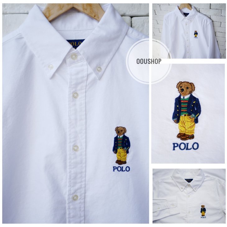 POLO RALPH LAUREN SLIM FIT POLO BEAR OXFORD SHIRT