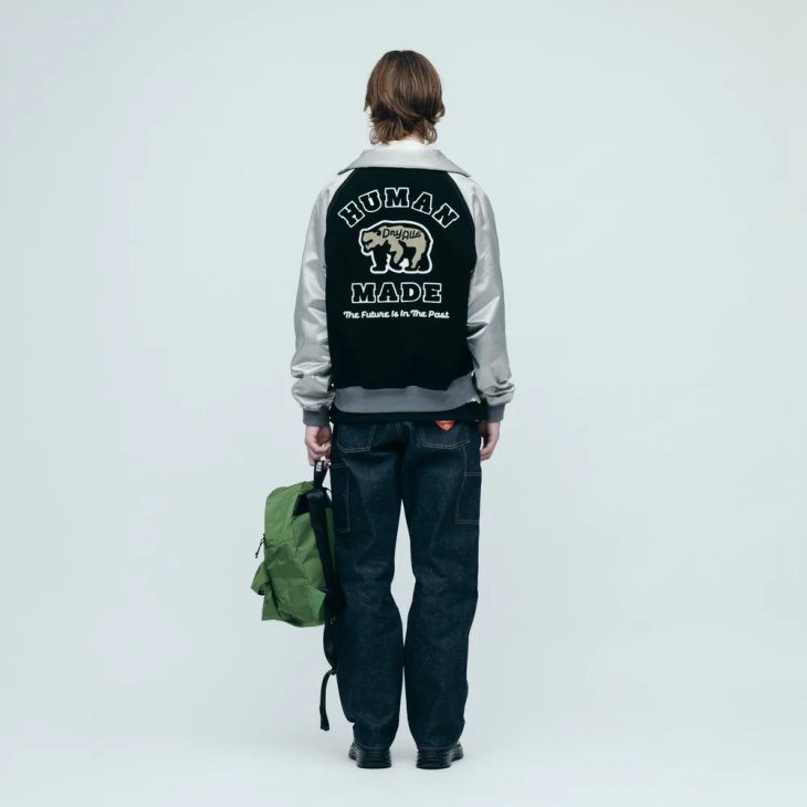 HUMAN MADE SATIN VARSITY JACKET