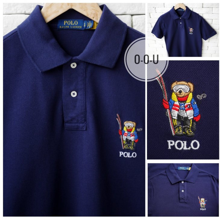 POLO RALPH LAUREN CUSTOM SILM FIT SKI BEAR POLO SHIRT