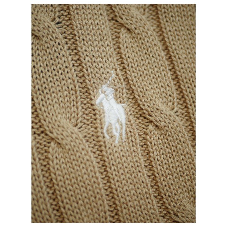 POLO RALPH LAUREN WOMEN COTTON CABLE SHORT SLEEVE JUMPER